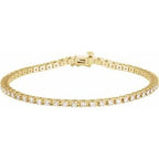 14K Yellow 2 1/4 CTW Natural Diamond Line 7 1/4" Line Bracelet