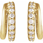 14K Yellow 1/6 CTW Natural Diamond Hoop Earrings