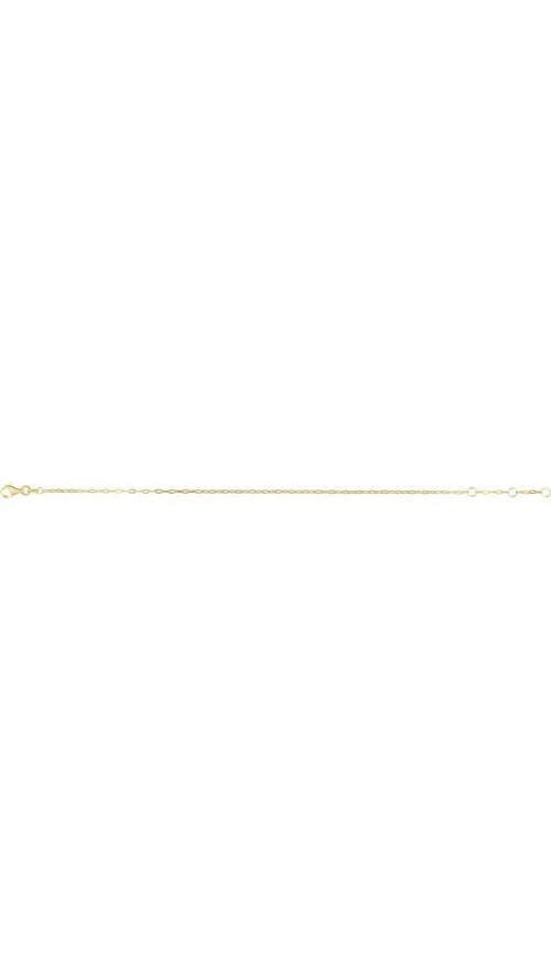 14K Yellow 1.25 mm Paperclip-Style 7" Chain