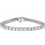 14K White 9 CTW Lab-Grown Diamond Line 7 1/4" Bracelet