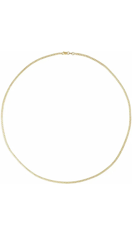 14K Yellow 1.95 mm Curb 20" Chain