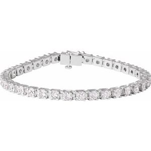 14K White 7 CTW Lab-Grown Diamond Line 7 1/4" Bracelet