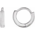 Platinum Hinged 8 mm Hoop Earring