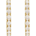 14K Yellow 2 5/8 CTW Natural Diamond Inside-Outside 20.6 mm Hoop Earrings