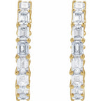 14K Yellow 3 CTW Natural Diamond Inside-Outside 21.2 mm Hoop Earrings
