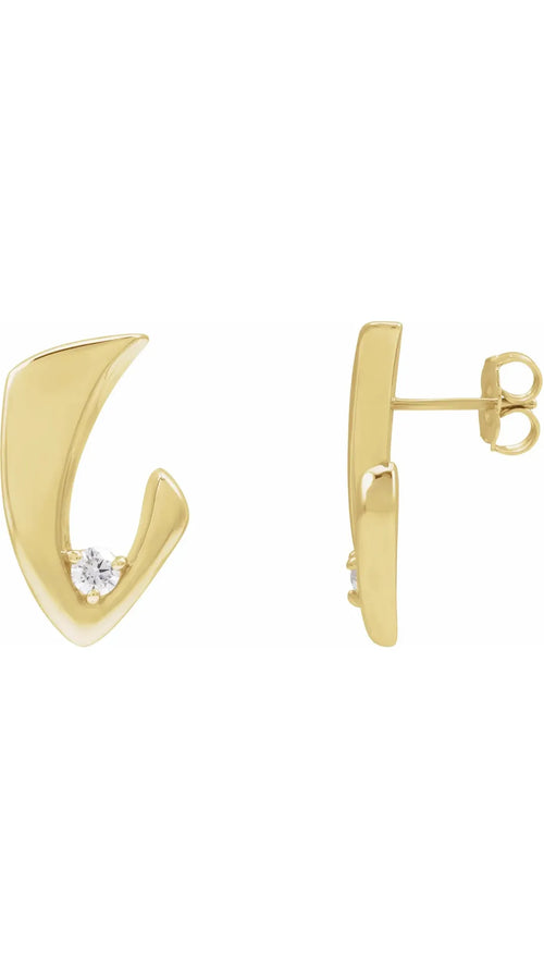 14K Yellow 1/5 CTW Natural Diamond Earrings