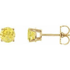 14K Yellow 5 mm Natural Yellow Sapphire Stud Earrings