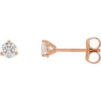 14K Rose 1/4 CTW Natural Diamond Stud Earrings