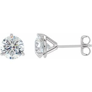 18K White 2 CTW Natural Diamond Stud Earrings