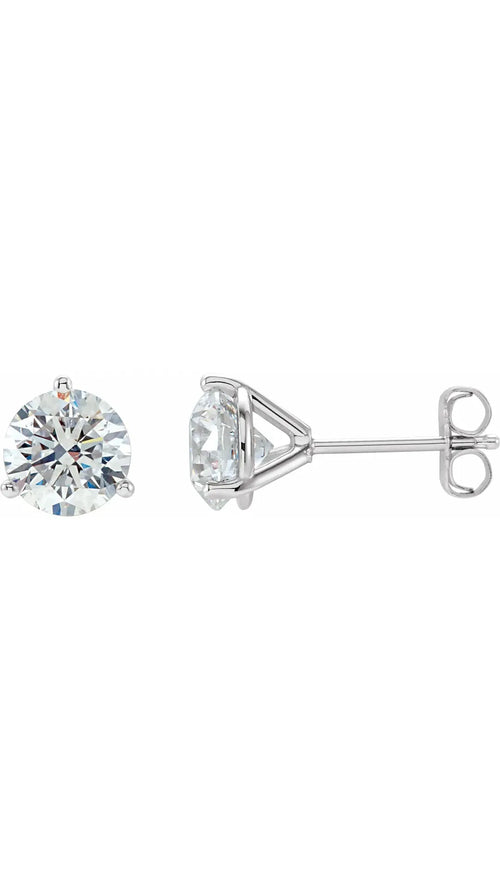 18K White 2 CTW Natural Diamond Stud Earrings