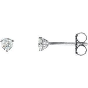 18K White 1/5 CTW Natural Diamond Stud Earrings