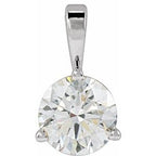 14K White Lab-Grown Moissanite Pendant