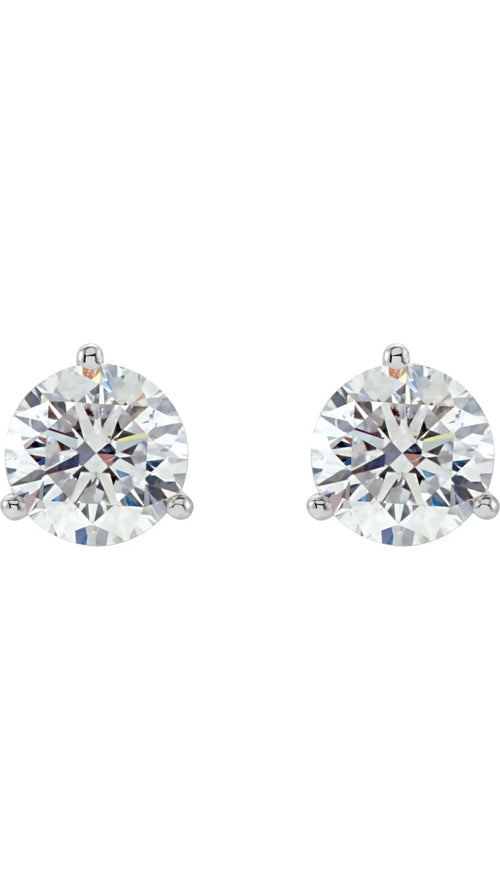 18K White 2 CTW Natural Diamond Stud Earrings
