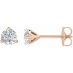 14K Rose 3/4 CTW Natural Diamond Stud Earrings