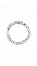 14K White Gold 3 CTW Natural Diamond Bangle Bracelet