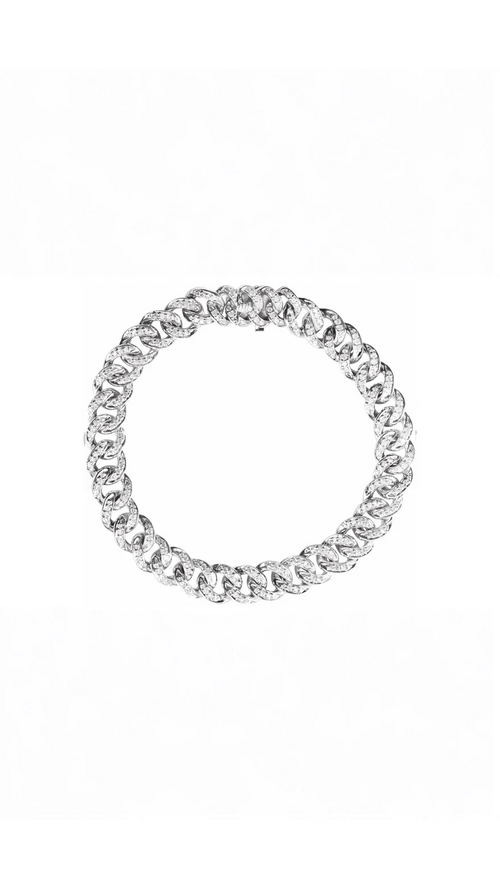 14K White Gold 3 CTW Natural Diamond Bangle Bracelet