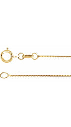 18K Yellow .50 mm Box 16" Chain