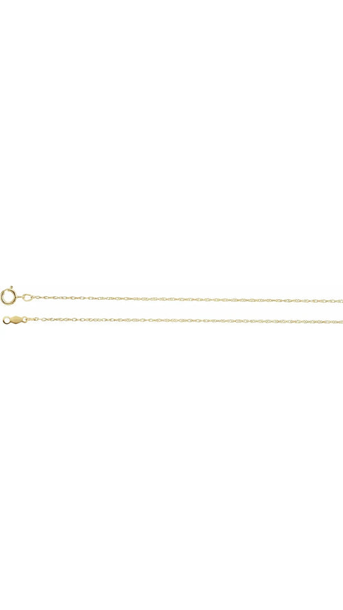 18K Yellow .85 mm Rope 18" Chain