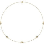 14K Yellow 3/4 CTW Lab-Grown Diamond 5-Station 18" Necklace