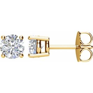 14K Yellow 1 CTW Natural Diamond Stud Earrings