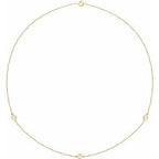 14K Yellow 1/3 CTW Lab-Grown Diamond 3-Station 18" Necklace