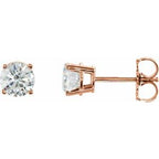 14K Rose 4 CTW Lab-Grown Diamond Stud Earrings