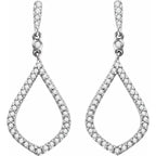 14K White 1/4 CTW Natural Diamond Earrings