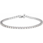 14K White 2 1/4 CTW Lab-Grown Diamond Line 7 1/4" Bracelet