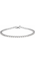 14K White 2 1/4 CTW Natural Diamond Line Bracelet