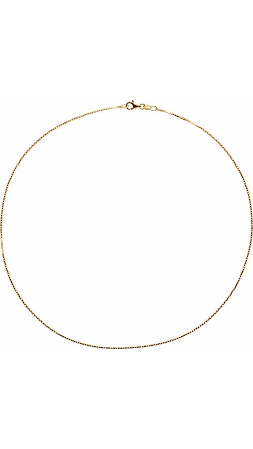 18K Yellow Vermeil Diamond-Cut Box 18" Chain