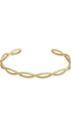 14K Yellow Rope Cuff Bracelet