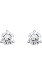 14K White 3/4 CTW Natural Diamond Earrings