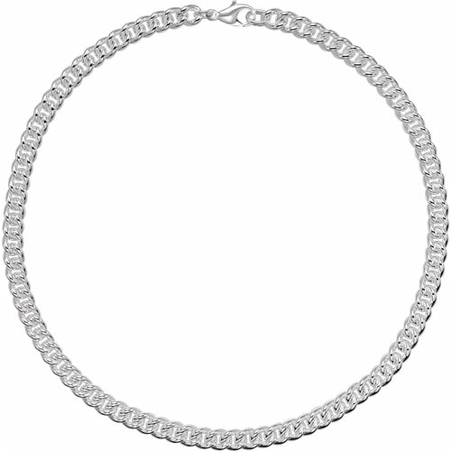 Sterling Silver 8 mm Curb 16" Chain