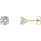 14K Yellow 1 1/2 CTW Lab-Grown Diamond 4-Prong Stud Earrings