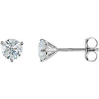 18K White 3/4 CTW Natural Diamond Stud Earrings