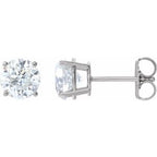 14K White 6 mm Stuller Lab-Grown Moissanite Stud Earrings