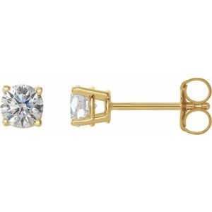 14K Yellow 1/2 CTW Natural Diamond Stud Earrings
