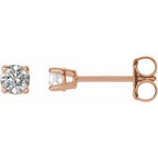 14K Rose 1/4 CTW Natural Diamond Stud Earrings