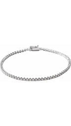 14K White Gold 2 CTW Natural Diamond Line Bracelet