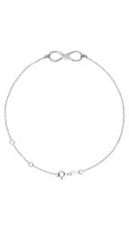 14K White 1/8 CTW Natural Diamond Infinity Bracelet