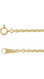 18K Yellow 2.2 mm Cable 18" Chain