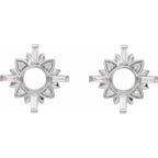 14K White 1/2 CTW Natural Diamond Earrigs