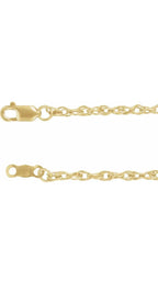18K Yellow 2 mm Rope 18" Chain