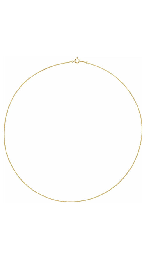18K Yellow .8 mm Wheat 18" Chain
