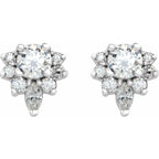 14K White 1/2 CTW Natural Diamond Earrings
