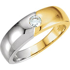 14K Yellow/White 1/4 CTW Natural Diamond Band
