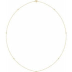 14K Yellow 1/4 CTW Natural Diamond 7-Station 24" Necklace