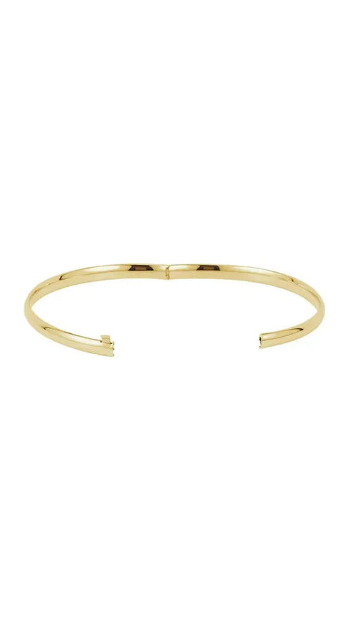 14K Yellow 4 mm Hinged Bangle Bracelet