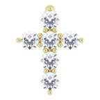 14K Yellow 1/6 CTW Lab-Grown Diamond Cross Pendant