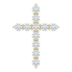 14K Yellow 3/8 CTW Natural Diamond Cross Pendant
